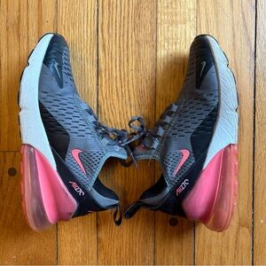 Nike Air Max 270 - Smoke Gray Hyper Pink - EUC - 4Y / 5.5 women’s - 943345-031